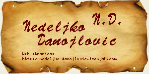 Nedeljko Danojlović vizit kartica